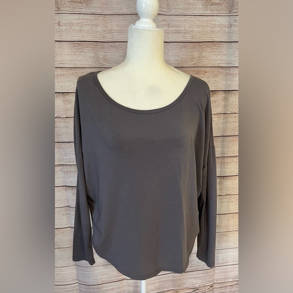 Fabletics size small gray cotton long sleeve top